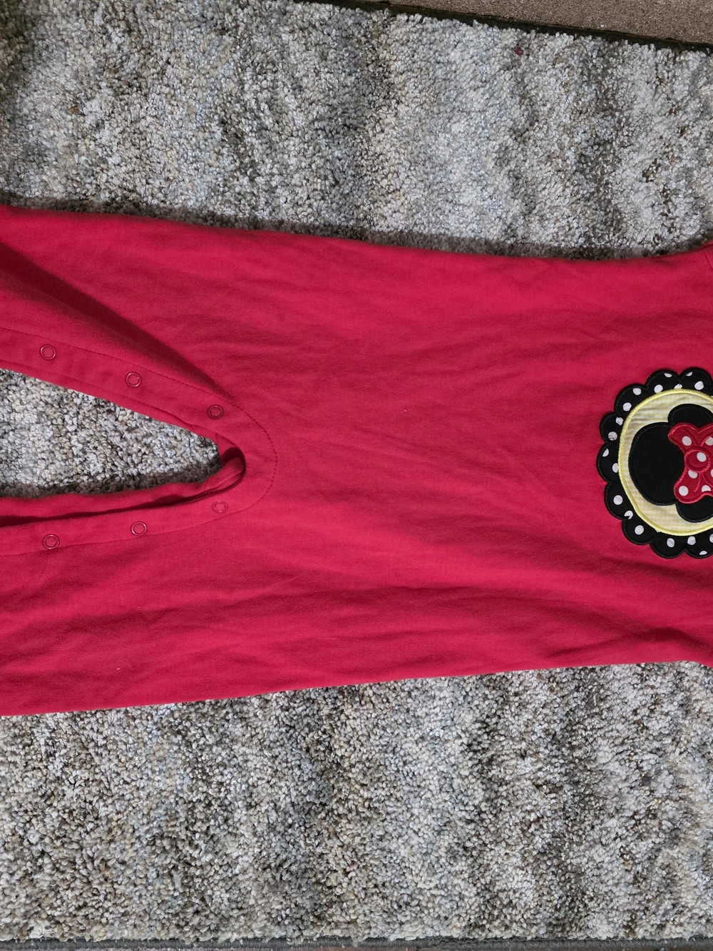3 Sisters Red Toddler One-Piece with Minnie Bow Graphic